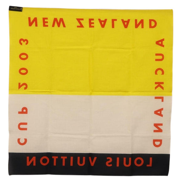 LOUIS VUITTON LV Cup Handkerchief Cotton Yellow LV Auth 198783A