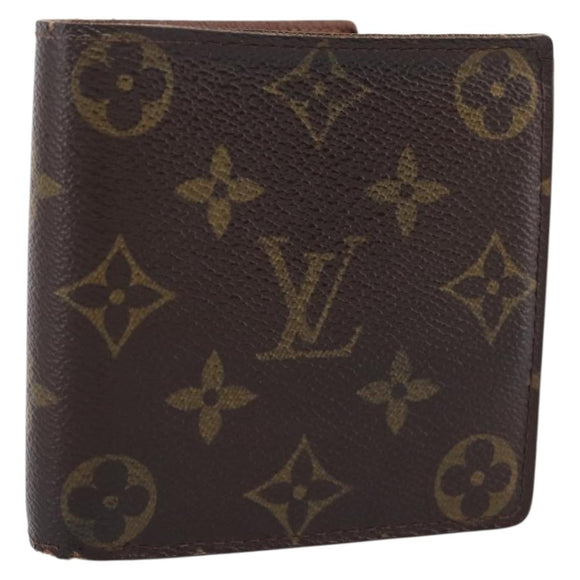 LOUIS VUITTON Monogram PortefeuilleMarco Bifold Wallet M61675 LV Auth 198785