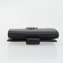GUCCI Interlocking G Compact Wallet Leather Outlet Black 598167 Auth 198786A-6