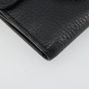 GUCCI Interlocking G Compact Wallet Leather Outlet Black 598167 Auth 198786A-9