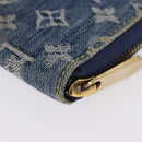 LOUIS VUITTON Monogram Denim Zippy Wallet Blue M95342 LV Auth 198787V-17