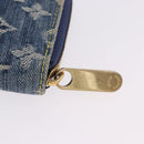 LOUIS VUITTON Monogram Denim Zippy Wallet Blue M95342 LV Auth 198787V-7