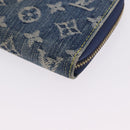LOUIS VUITTON Monogram Denim Zippy Wallet Blue M95342 LV Auth 198787V-15