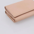 GUCCI GG Marmont Compact Wallet Leather Pink Gold 474746 Auth 198790A-11