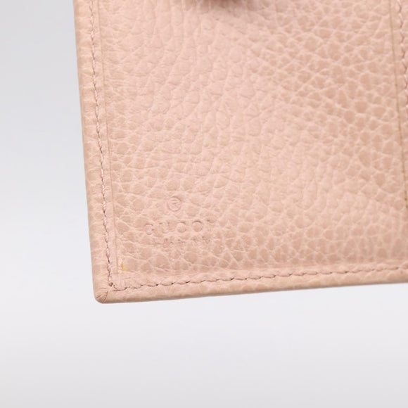 GUCCI GG Marmont Compact Wallet Leather Pink Gold 474746 Auth 198790A