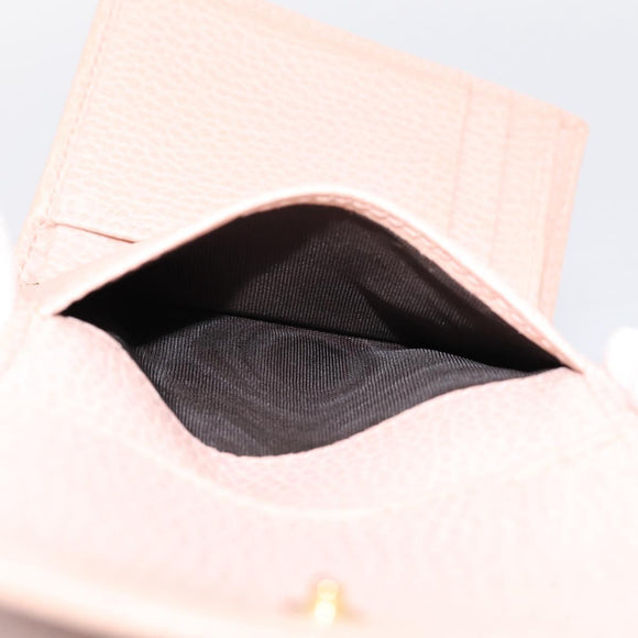 GUCCI GG Marmont Compact Wallet Leather Pink Gold 474746 Auth 198790A