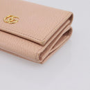 GUCCI GG Marmont Compact Wallet Leather Pink Gold 474746 Auth 198790A-8