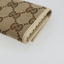 GUCCI GG Canvas Key Case Beige Gold 127048 1147 Auth 198792A-15