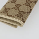 GUCCI GG Canvas Key Case Beige Gold 127048 1147 Auth 198792A-16