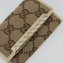 GUCCI GG Canvas Key Case Beige Gold 127048 1147 Auth 198792A-17