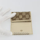 GUCCI GG Canvas Key Case Beige Gold 127048 1147 Auth 198792A-18