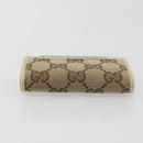 GUCCI GG Canvas Key Case Beige Gold 127048 1147 Auth 198792A-5