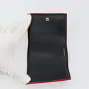 BALENCIAGA Compact Wallet Patent Leather Red Silver 558208 Auth 198793M-9