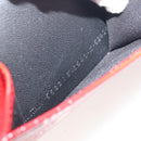 BALENCIAGA Compact Wallet Patent Leather Red Silver 558208 Auth 198793M-11