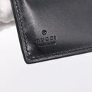 GUCCI GG Marmont Compact Wallet Leather Black Silver 428725 Auth 198795A-13