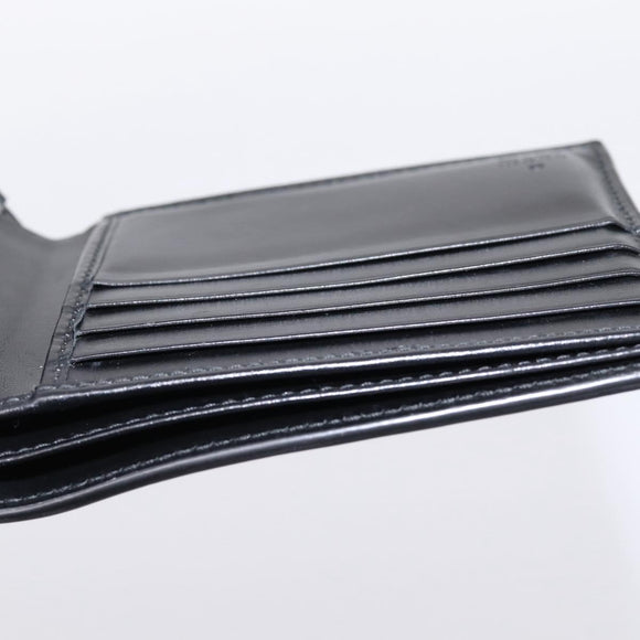 GUCCI GG Marmont Compact Wallet Leather Black Silver 428725 Auth 198795A