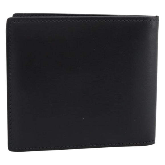 GUCCI GG Marmont Compact Wallet Leather Black Silver 428725 Auth 198795A