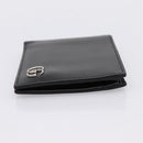 GUCCI GG Marmont Compact Wallet Leather Black Silver 428725 Auth 198795A-4