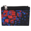 GUCCI Square G Space Coin Purse PVC Black Silver 628471 Auth 198796M-13