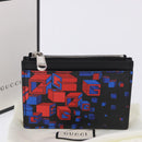 GUCCI Square G Space Coin Purse PVC Black Silver 628471 Auth 198796M-12