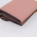 Christian Dior Saddle Compact Wallet Leather Pink Gold Auth 198797A-16