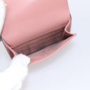 Christian Dior Saddle Compact Wallet Leather Pink Gold Auth 198797A-8