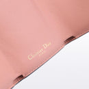 Christian Dior Saddle Compact Wallet Leather Pink Gold Auth 198797A-17