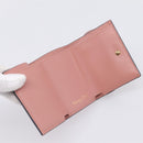 Christian Dior Saddle Compact Wallet Leather Pink Gold Auth 198797A-9