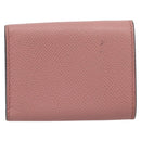 Christian Dior Saddle Compact Wallet Leather Pink Gold Auth 198797A-2