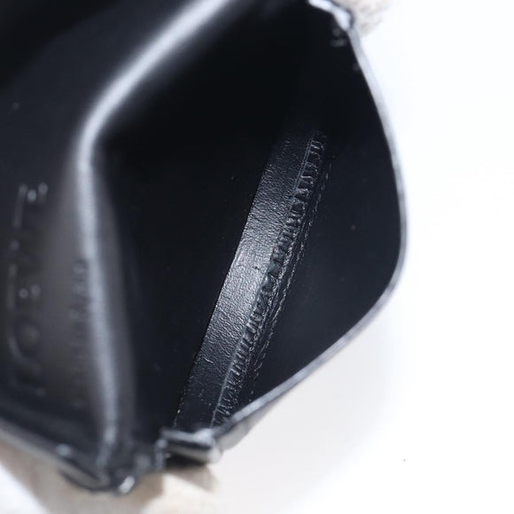 LOEWE Neck Coin Pouch Leather Black Auth 198798A