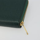 GUCCI Zumi Long Wallet Leather Green Gold 570661 Auth 198799A-10
