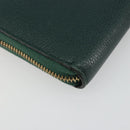 GUCCI Zumi Long Wallet Leather Green Gold 570661 Auth 198799A-11