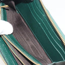 GUCCI Zumi Long Wallet Leather Green Gold 570661 Auth 198799A-20