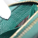 GUCCI Zumi Long Wallet Leather Green Gold 570661 Auth 198799A-21