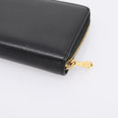 GUCCI Interlocking G Long Wallet Leather Black Gold Auth 198800V-10