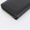 GUCCI Interlocking G Long Wallet Leather Black Gold Auth 198800V-11