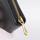 GUCCI Interlocking G Long Wallet Leather Black Gold Auth 198800V-12