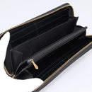 GUCCI Interlocking G Long Wallet Leather Black Gold Auth 198800V-14