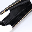 GUCCI Interlocking G Long Wallet Leather Black Gold Auth 198800V-19