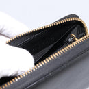 GUCCI Interlocking G Long Wallet Leather Black Gold Auth 198800V-20