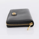 GUCCI Interlocking G Long Wallet Leather Black Gold Auth 198800V-4