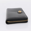 GUCCI Interlocking G Long Wallet Leather Black Gold Auth 198800V-5