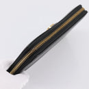 GUCCI Interlocking G Long Wallet Leather Black Gold Auth 198800V-6