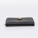 GUCCI Interlocking G Long Wallet Leather Black Gold Auth 198800V-7