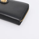 GUCCI Interlocking G Long Wallet Leather Black Gold Auth 198800V-8