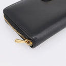GUCCI Interlocking G Long Wallet Leather Black Gold Auth 198800V-9