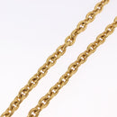 CHANEL COCO Mark Necklace Metal Gold Tone CC Auth 198801V-14
