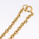 CHANEL COCO Mark Necklace Metal Gold Tone CC Auth 198801V-9