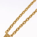 CHANEL COCO Mark Necklace Metal Gold Tone CC Auth 198801V-13