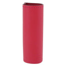 HERMES Lip Case Leather Pink Auth 198806M-1